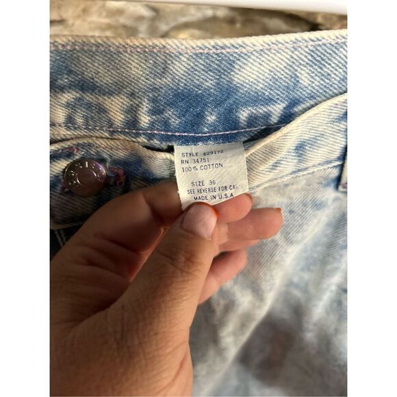 No Excuses NWT 90s Mom Light Acid Washed Jeans Pink Heart Detailed at Ankle Size - Picture 6 of 8